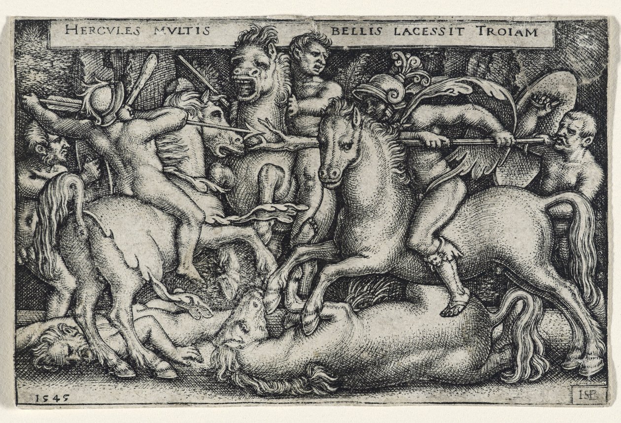 Hercule combattant les Troyens, 1545 - Hans Sebald Beham
