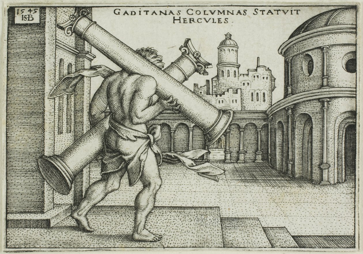Hercule et colonnes de Gaza - Hans Sebald Beham