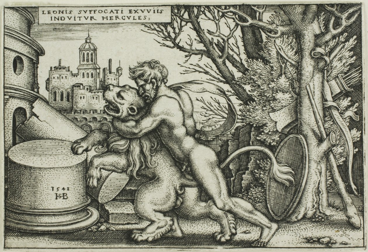Hercule et le lion de Némée, des Travaux d