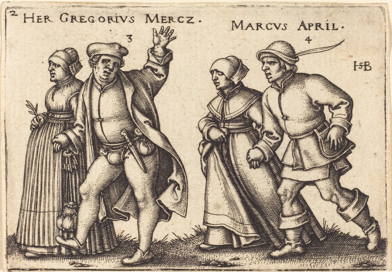 Mars et avril - Hans Sebald Beham