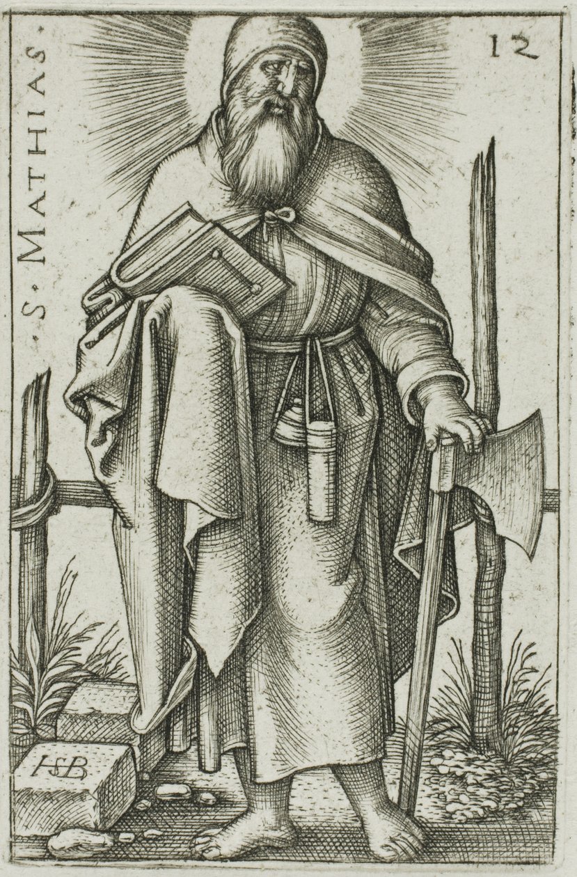 Saint Matthias, planche 12 des Douze Apôtres - Hans Sebald Beham