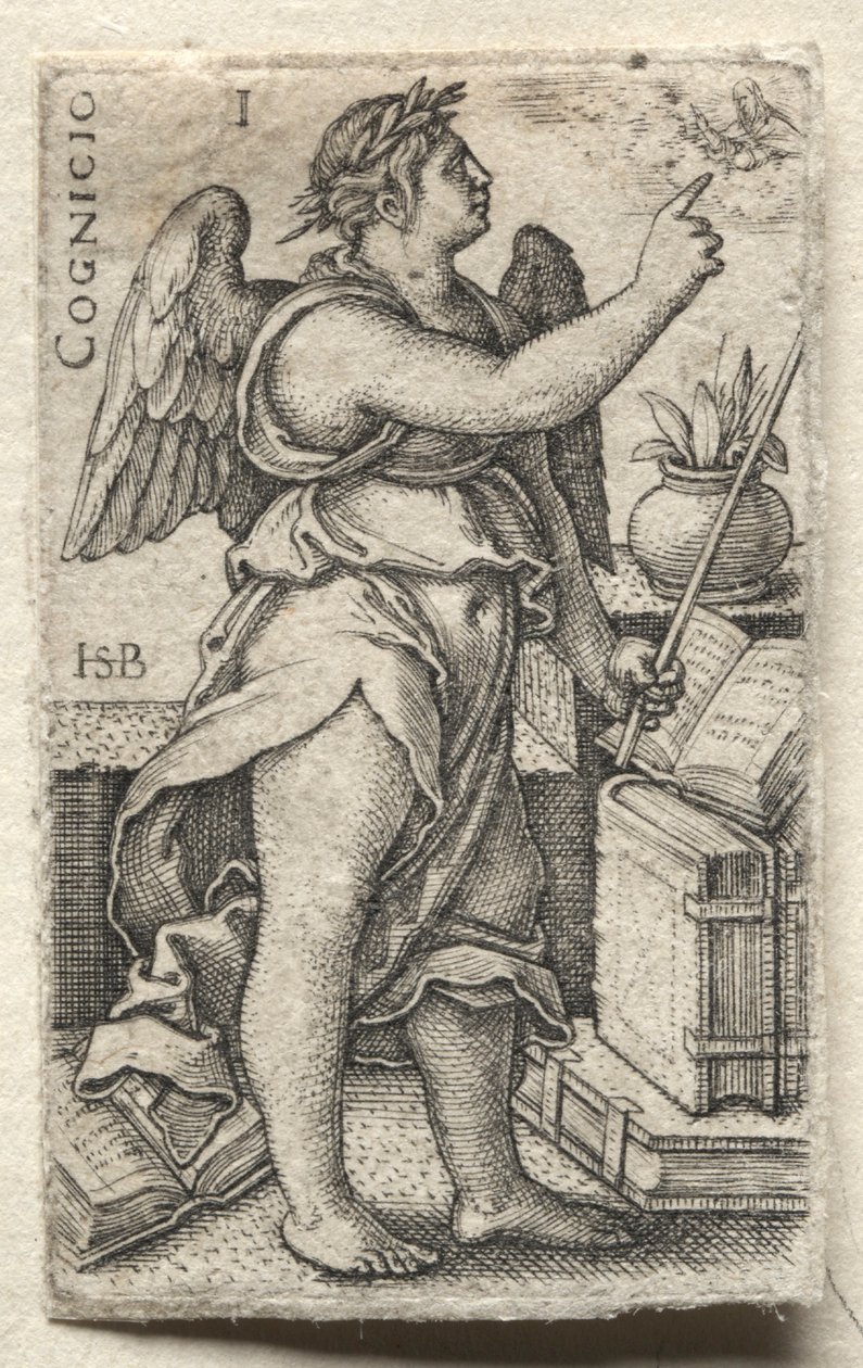La Connaissance de Dieu et les sept vertus cardinales : Connaissance de Dieu - Cognicio - Hans Sebald Beham