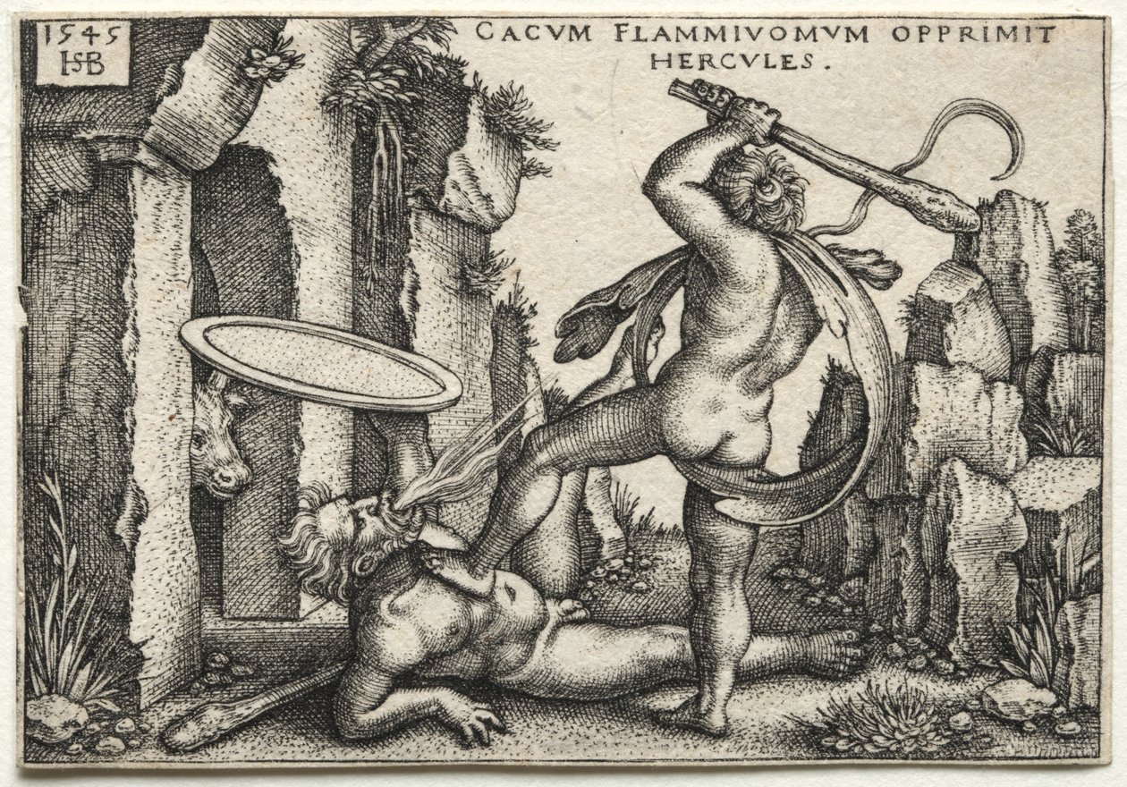 Hercule tuant le géant Cacus - Hans Sebald Beham