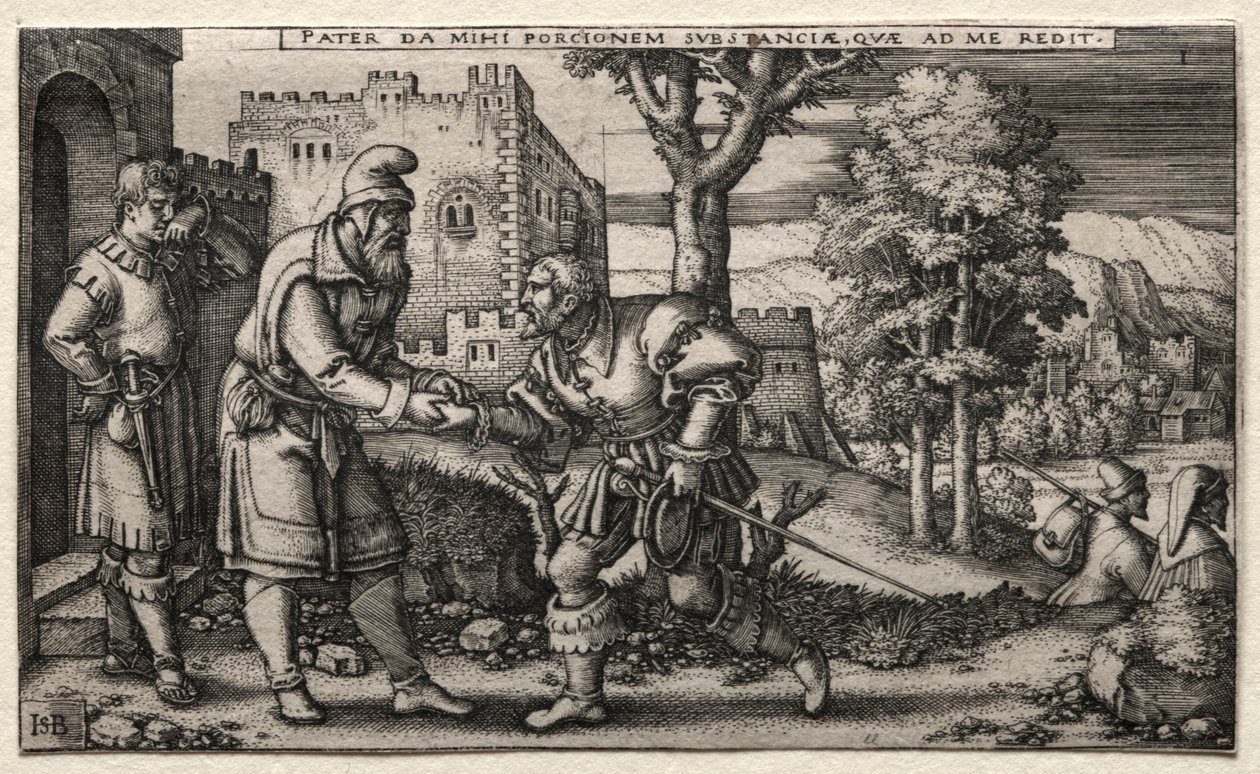 Le fils prodigue : Départ du fils prodigue - Hans Sebald Beham