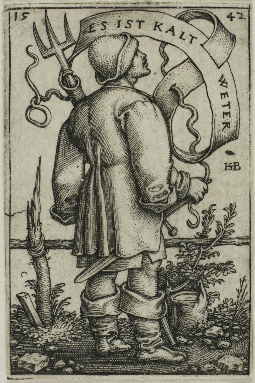 Le paysan météorologique "Il fait froid" - Hans Sebald Beham