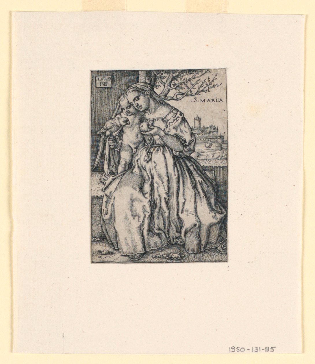 Vierge et Enfant avec perroquet - Hans Sebald Beham