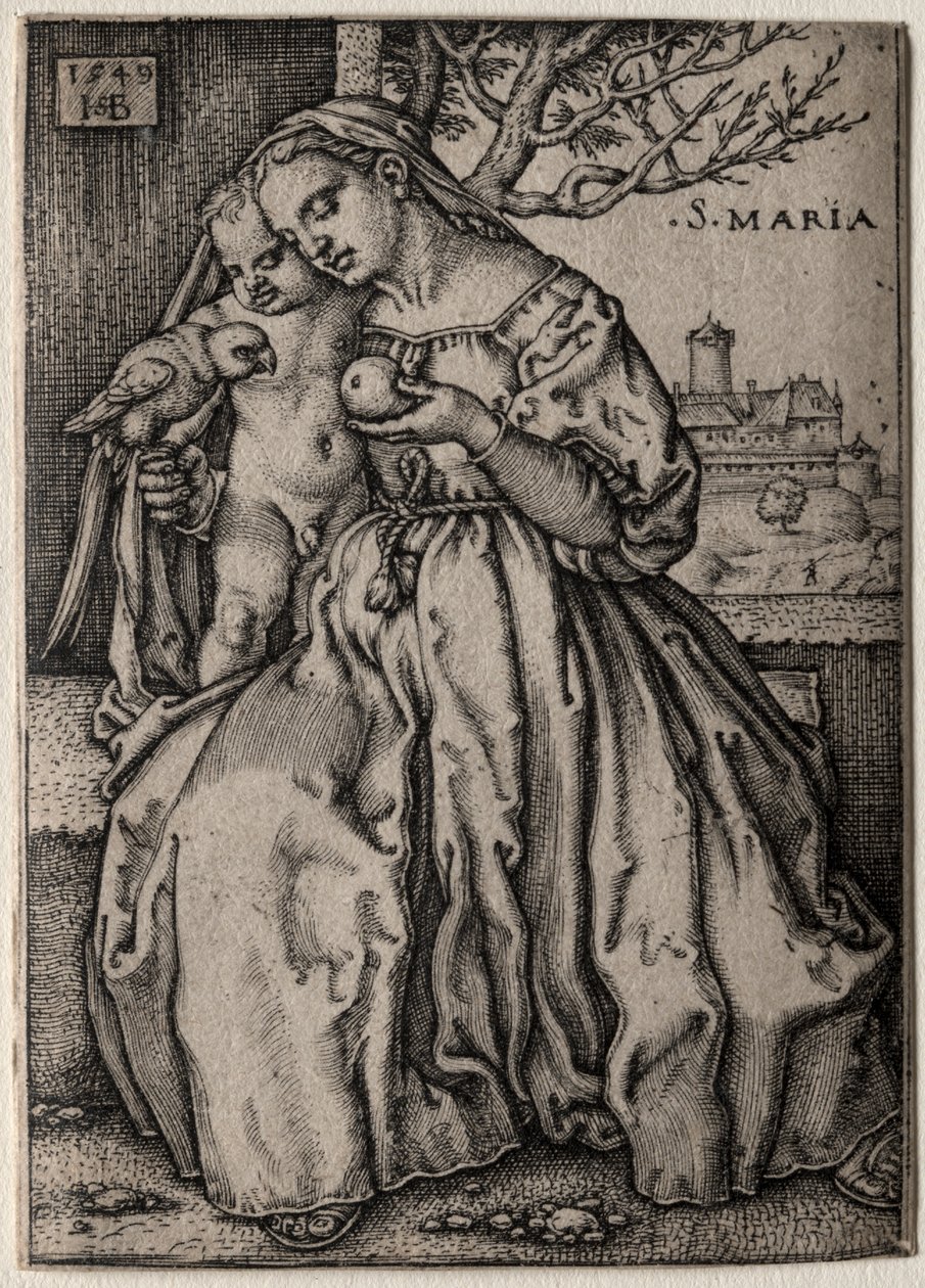 Vierge au perroquet - Hans Sebald Beham