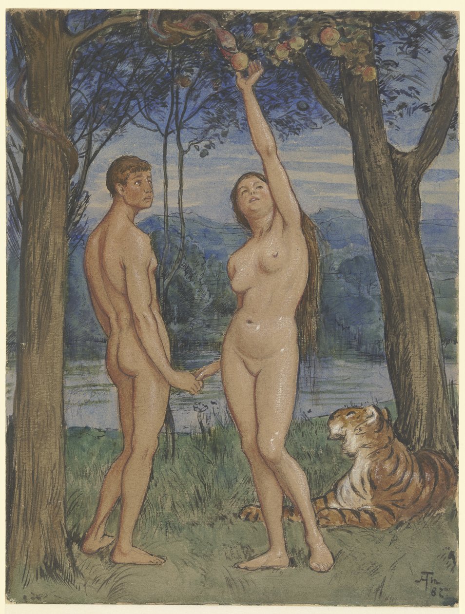 Adam et Ève - Hans Thoma