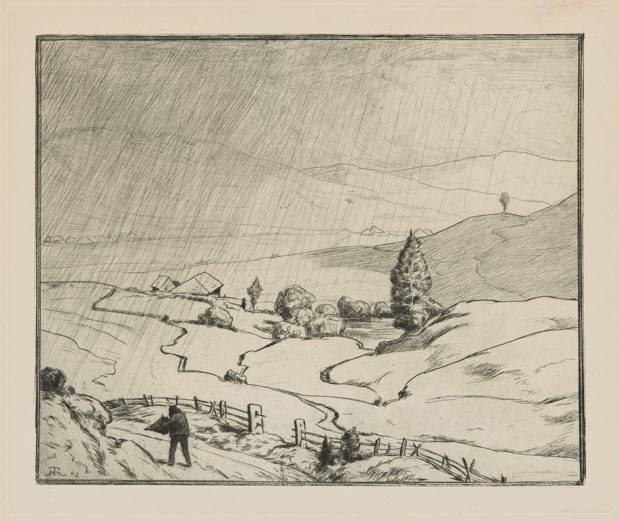 Il commence à pleuvoir - Hans Thoma