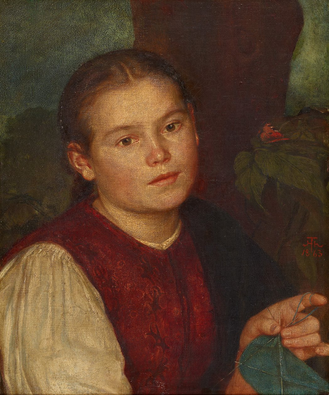 Portrait de la sœur Agathe - Hans Thoma