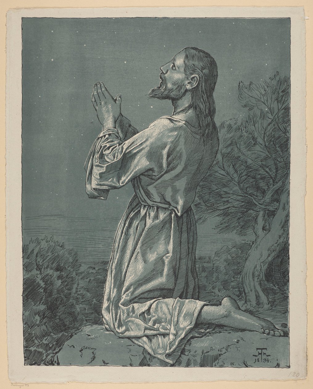 Le Christ en prière au Jardin des Oliviers - Hans Thoma