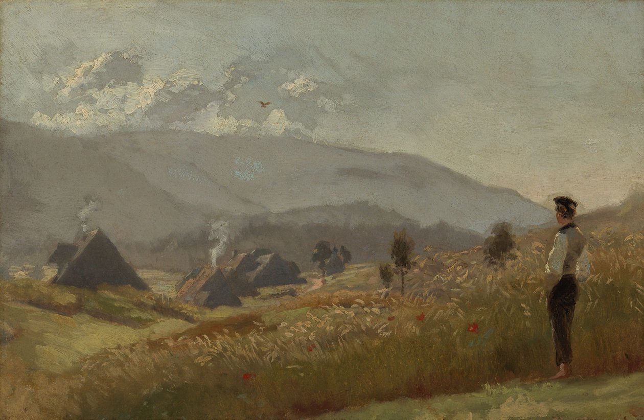 Jeune agriculteur dans un champ de blé - Hans Thoma