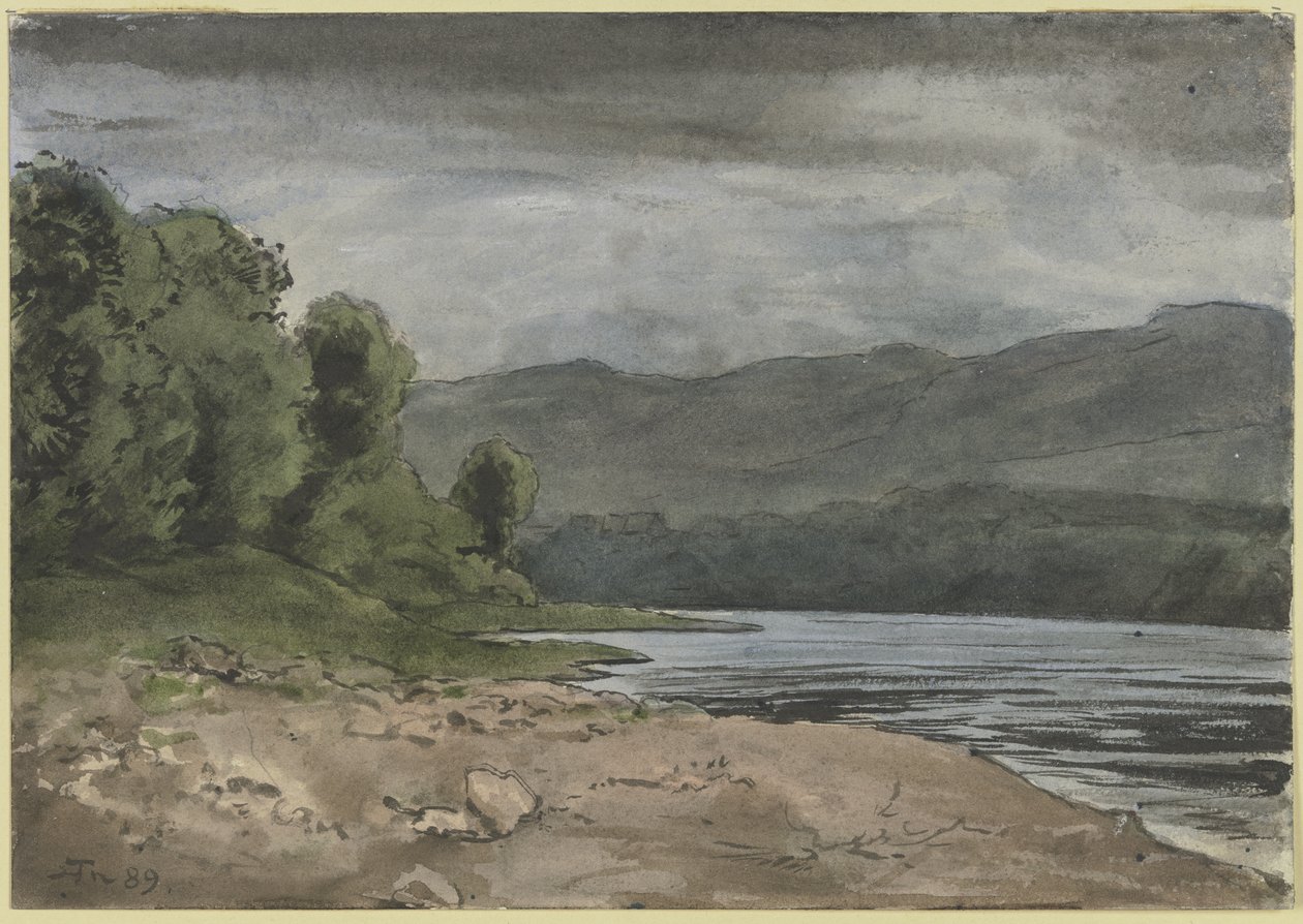 Paysage avec nuages d