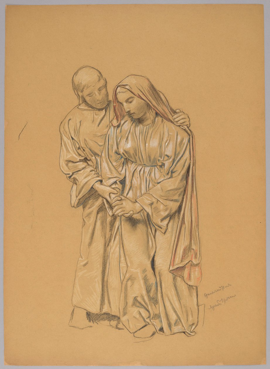 Maria mit dem heiligen Johannes dem Evangelisten - Hans Thoma
