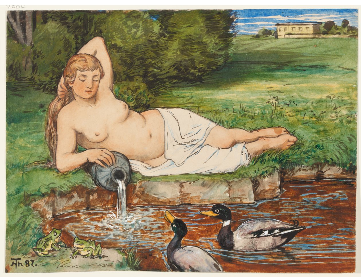 Une nymphe au bord d