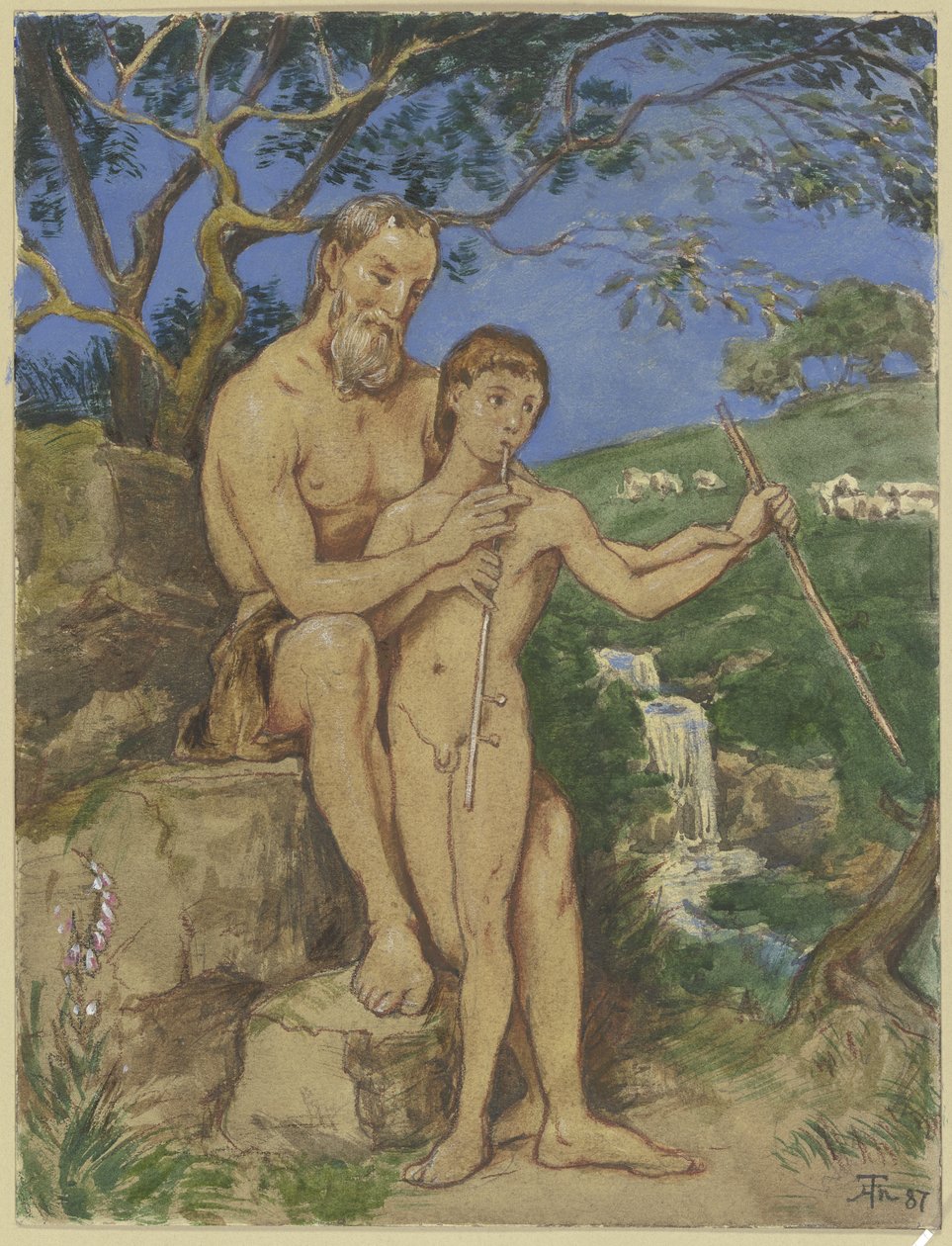 Faune vieux et jeune - Hans Thoma