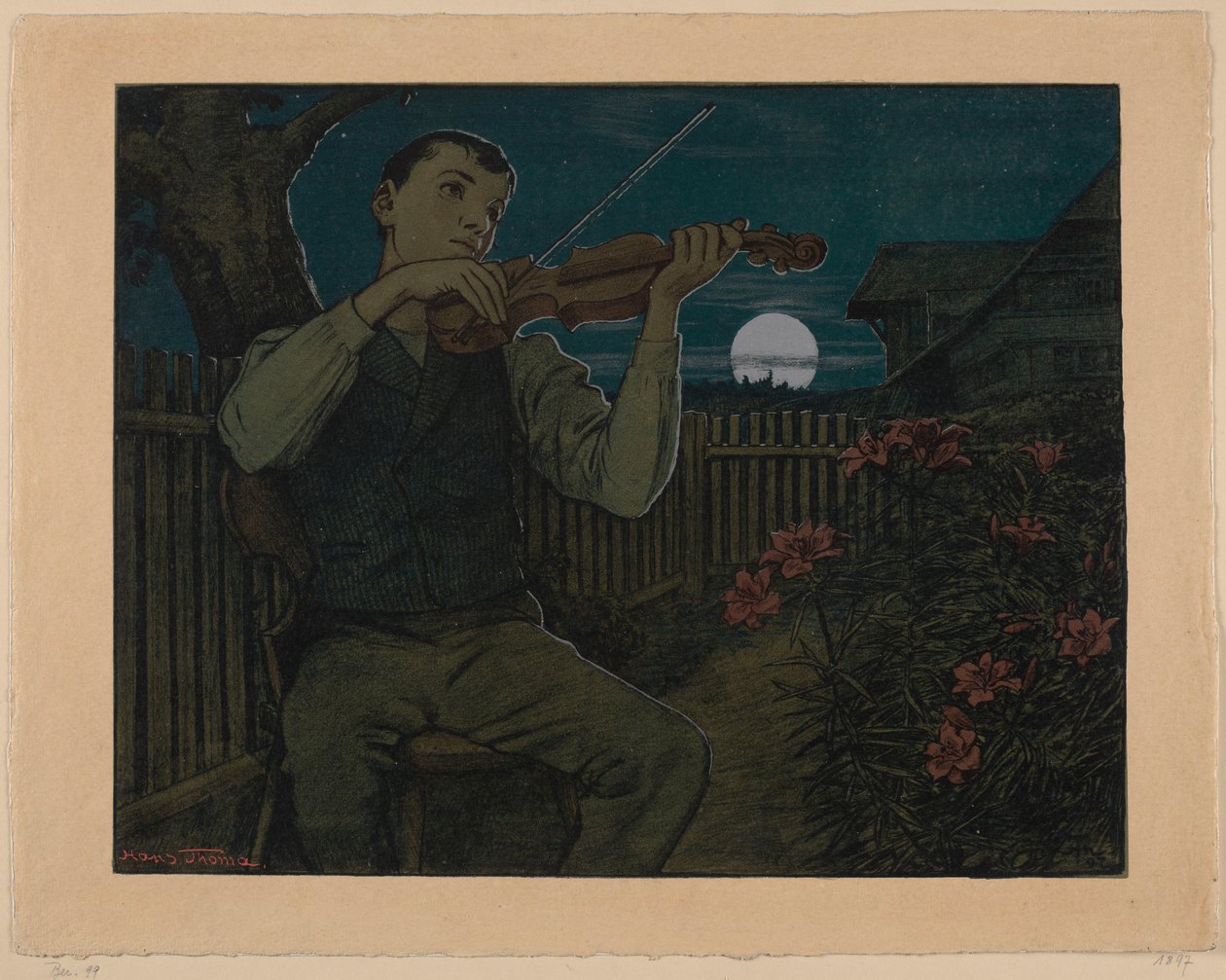 Le violoniste au clair de lune - Hans Thoma