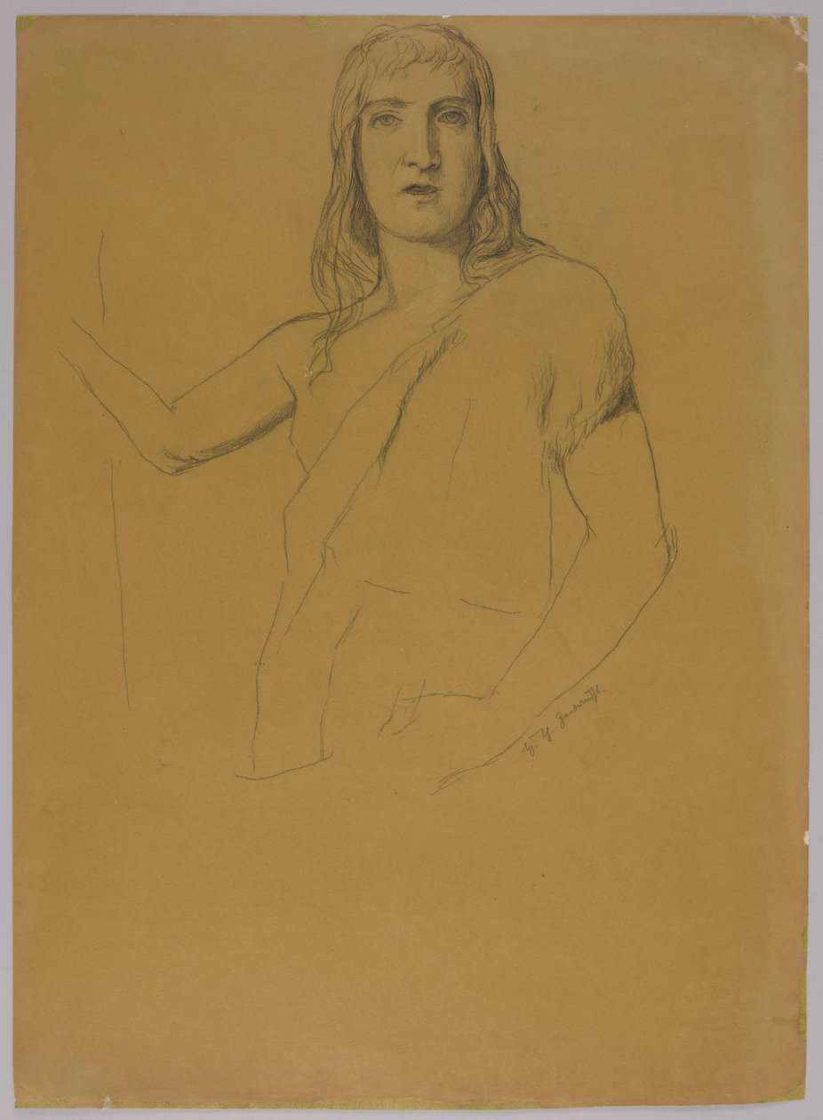 Étude du personnage de saint Jean-Baptiste - Hans Thoma
