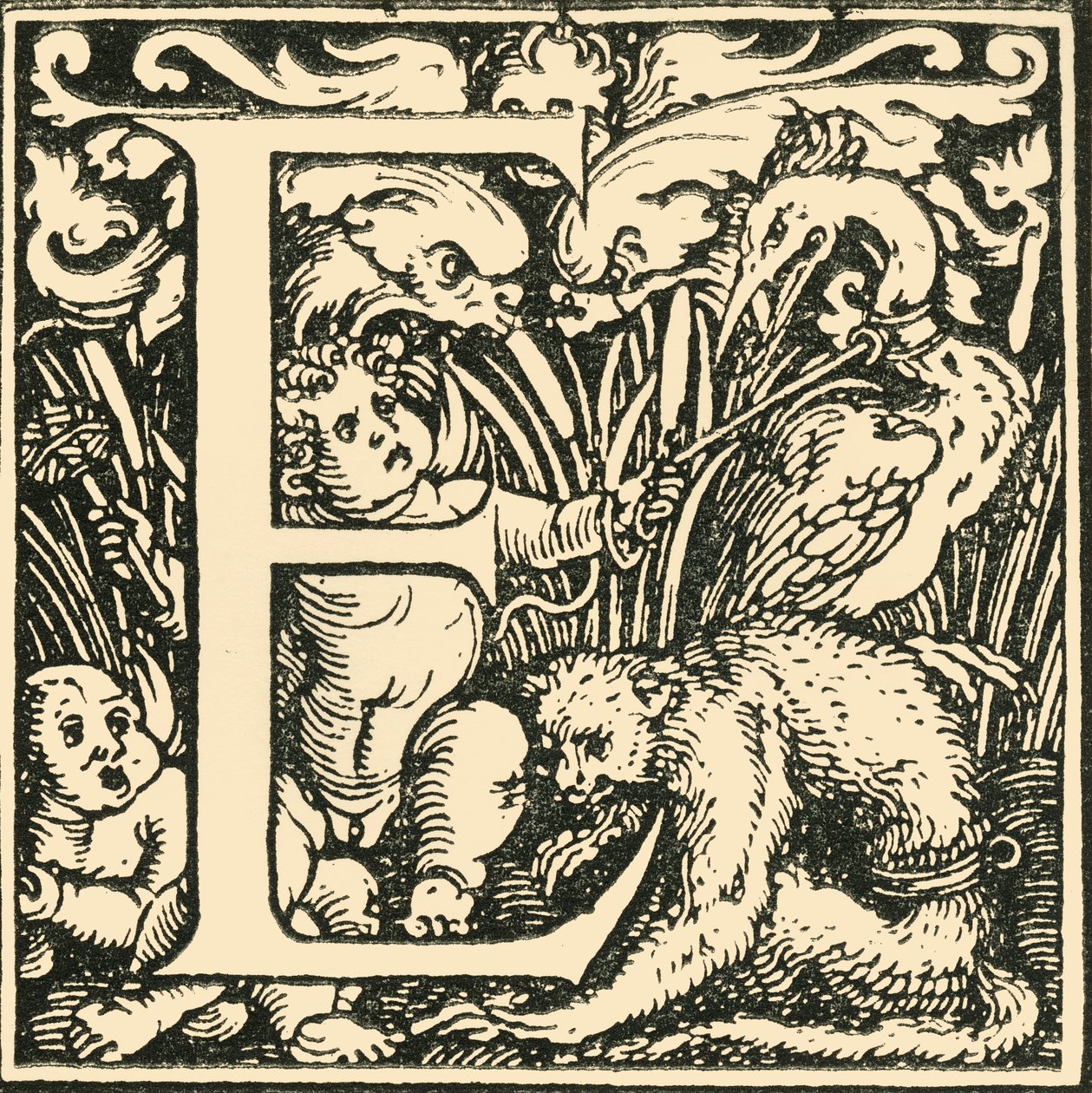 E - Un alphabet par Hans Weiditz, vers 1520-1521, 1908 - Hans Weiditz