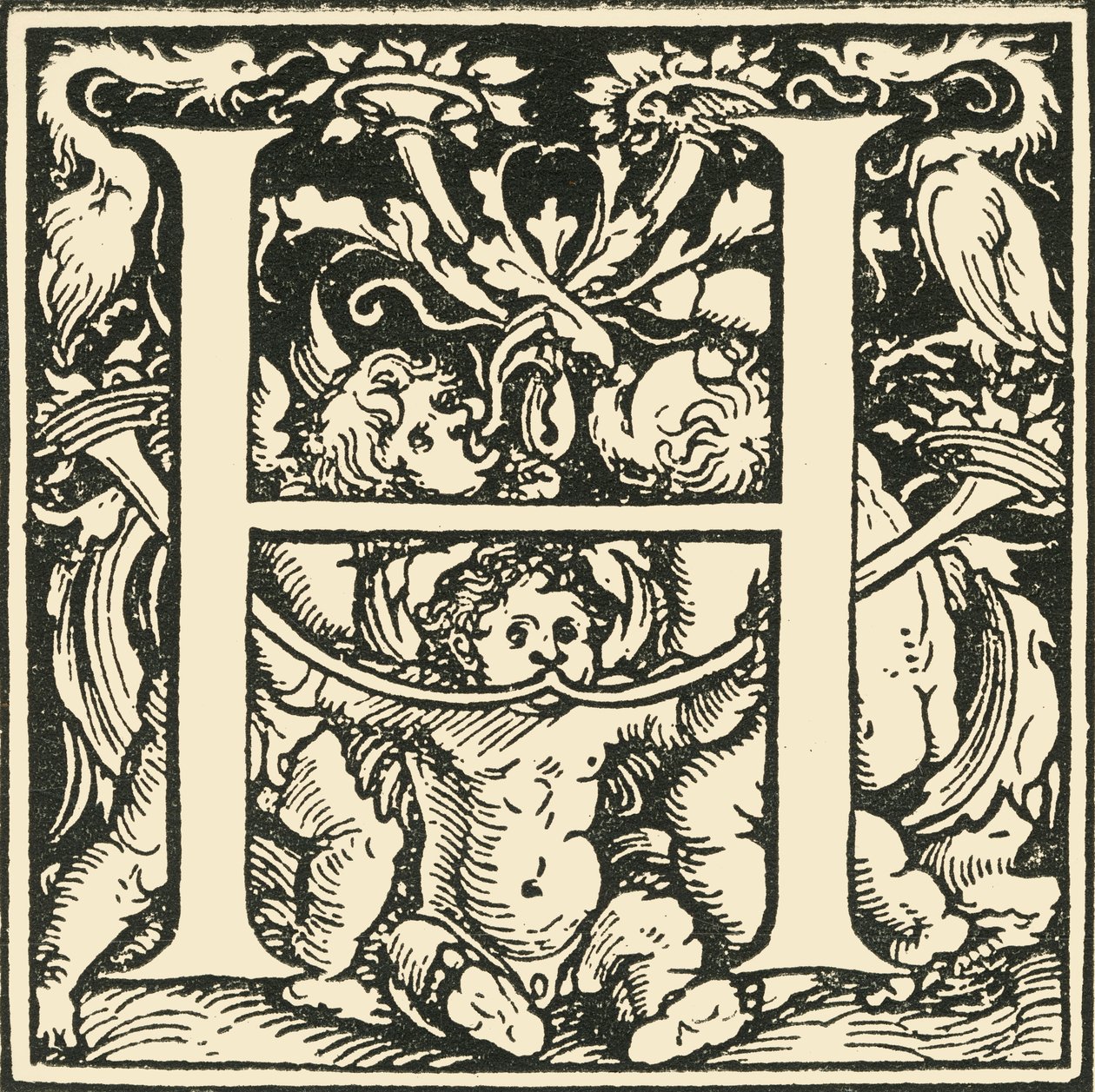 H - Un Alphabet par Hans Weiditz, vers 1520-1521, 1908 - Hans Weiditz