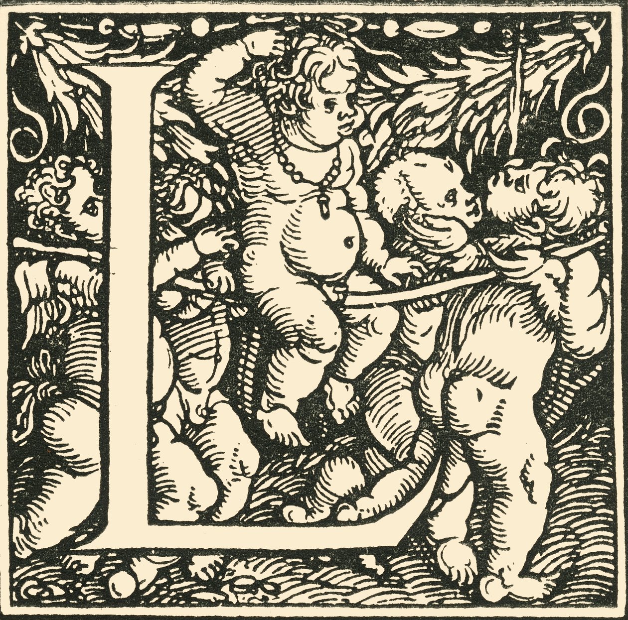 L - Un alphabet par Hans Weiditz, vers 1520-1521, 1908 - Hans Weiditz