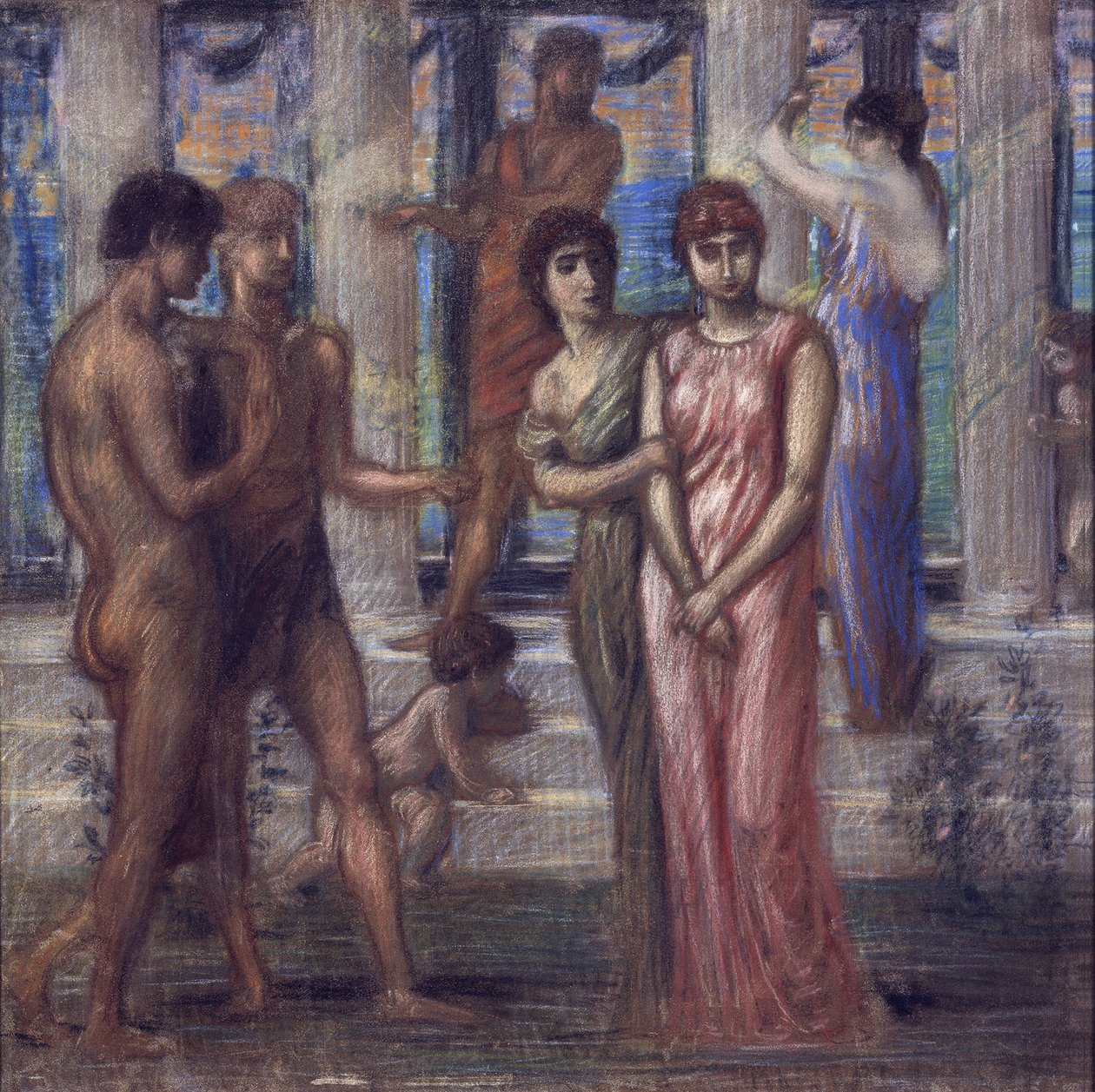 La cour - Hans von Marées