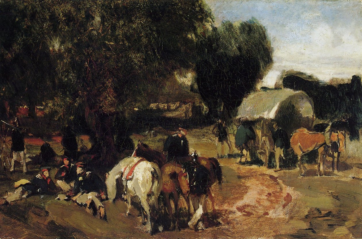 Camp de soldats - Hans von Marées