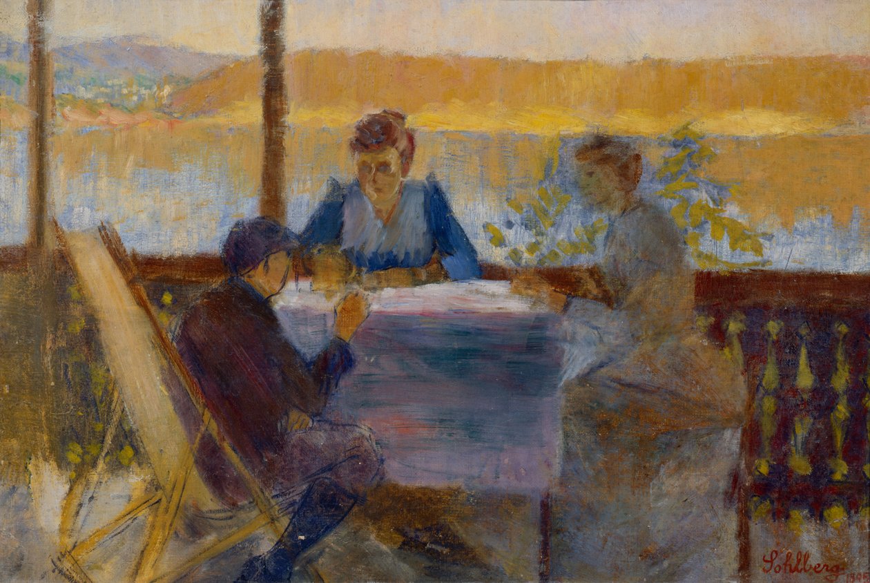 Depuis la véranda, Langøen - Harald Oscar Sohlberg