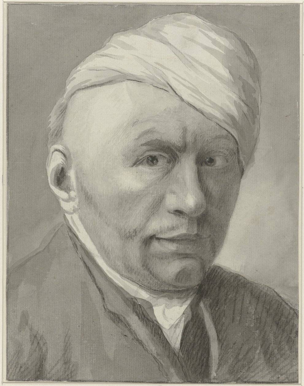 Autoportrait du dessinateur Harmanus van Tuylen, avec un bonnet - Harmanus Tuylen