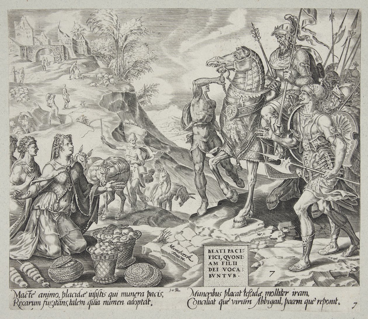 Heureux les pacificateurs. Abigail apaisant David - Harmen Jansz. Muller