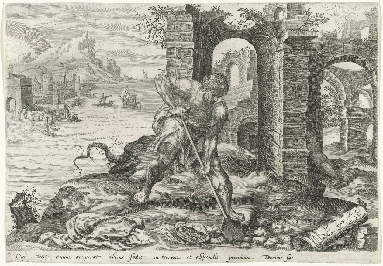 Dienaar enterre son talent (Parabole des talents) - Harmen Jansz Muller