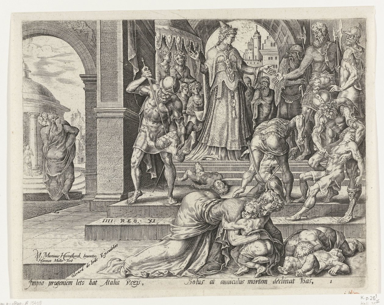 La reine Athalie fait tuer les enfants royaux (Histoire de Joas et de la reine Athalie) - Harmen Jansz Muller