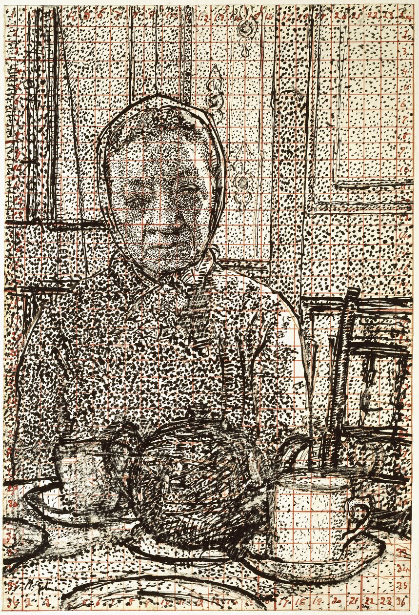 Mme Mounter à la table du petit-déjeuner, 1916 - 1917 - Harold Gilman