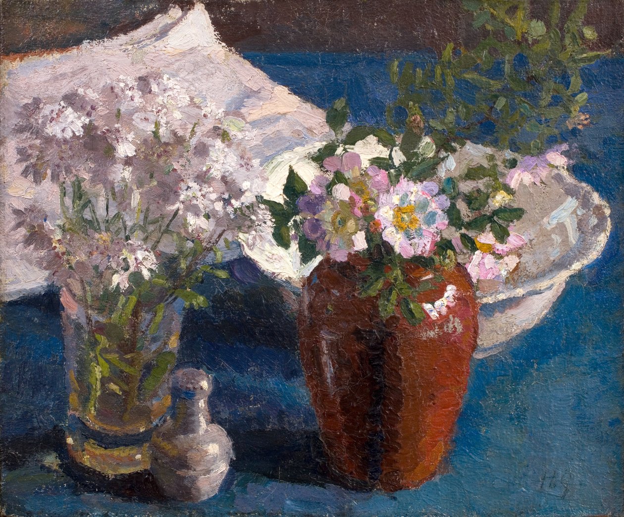 Nature morte : Fleurs sur une table, vers 1909 (huile sur toile) - Harold Gilman