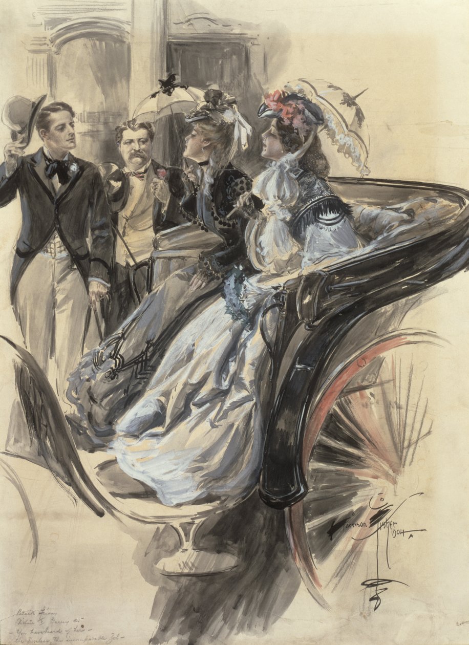 Promenade en calèche, 1904 - Harrison Fisher