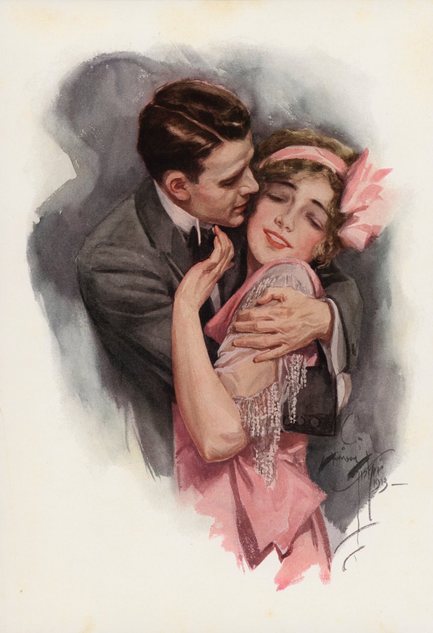Poésie et prose (lithographie couleur) - Harrison Fisher