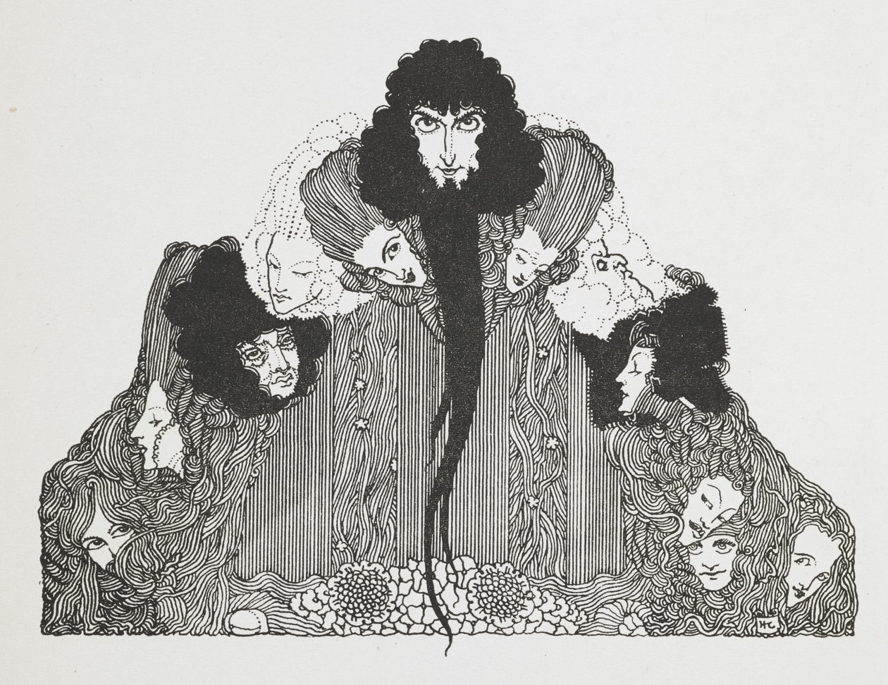 Illustration de Barbe Bleue - Harry Clarke