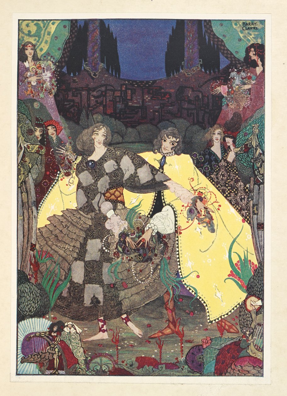 Le Jardin du Paradis. "Maintenant nous allons commencer nos danses!" crièrent les fées. - Harry Clarke