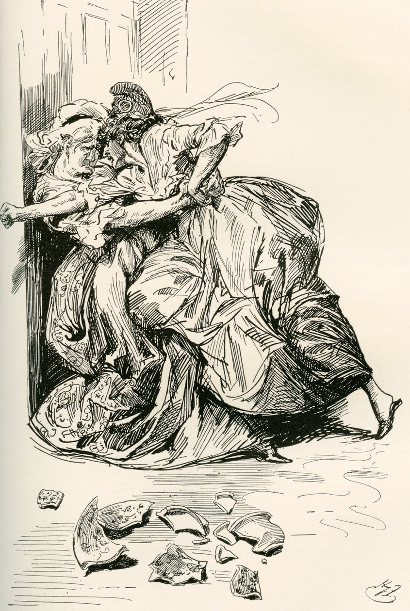 Illustration pour le roman A Tale of Two Cities de Charles Dickens - Harry Furniss