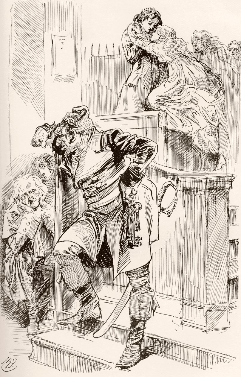 Illustration pour le roman A Tale of Two Cities de Charles Dickens - Harry Furniss