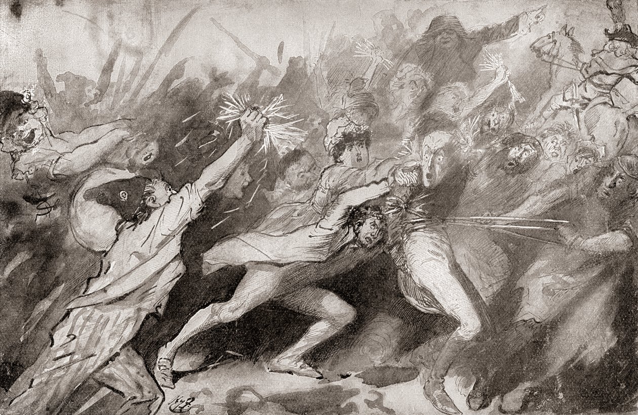 Illustration pour le roman A Tale of Two Cities de Charles Dickens - Harry Furniss