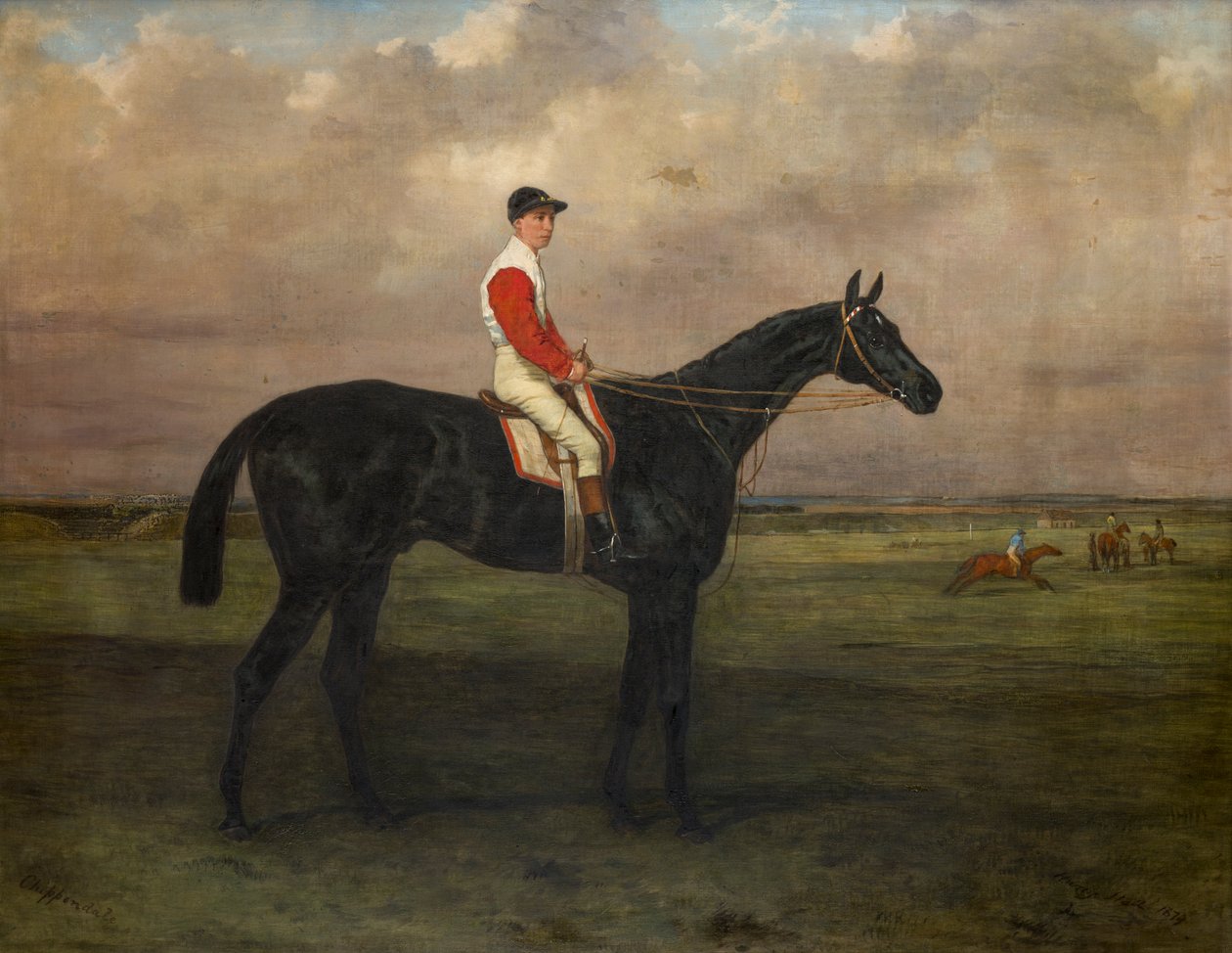 Chippendale, un cheval de course avec jockey sur l