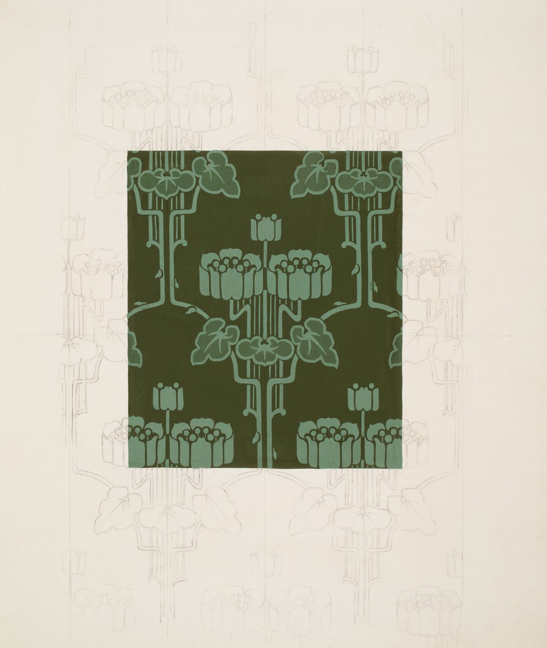 Design avec des fleurs et des feuilles - Harry Napper