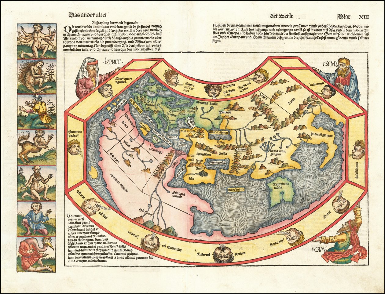 Carte du monde de 1493 par Hartmann Schedel - Hartmann Schedel