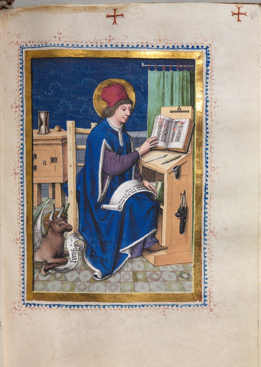 Livre des Évangiles avec Portraits des Évangélistes : Saint Luc - Hausbuch Master