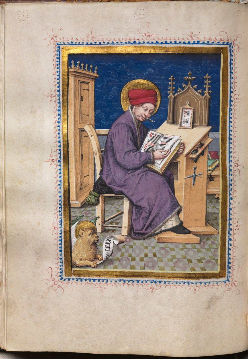 Livre des Évangiles avec Portraits des Évangélistes : Saint Marc - Hausbuch Master