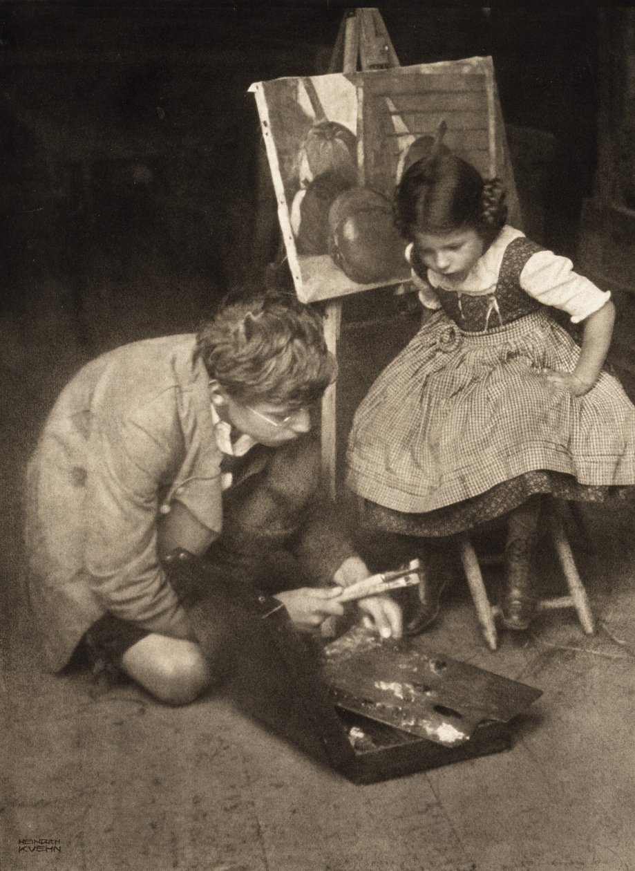 Walter et Lotte au chevalet, 1909 - Heinrich Kuhn
