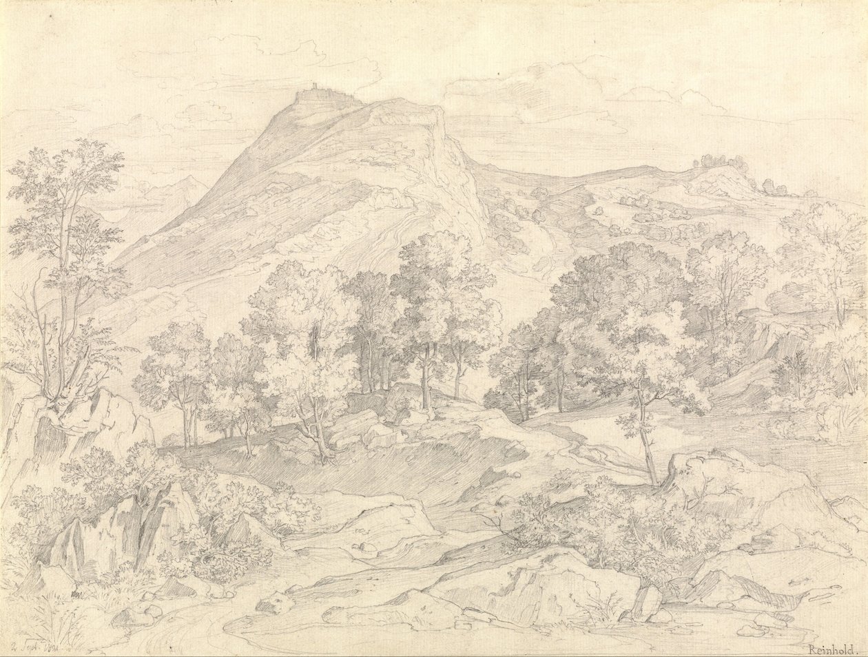 Vue de Civitella depuis la Serpentara près d