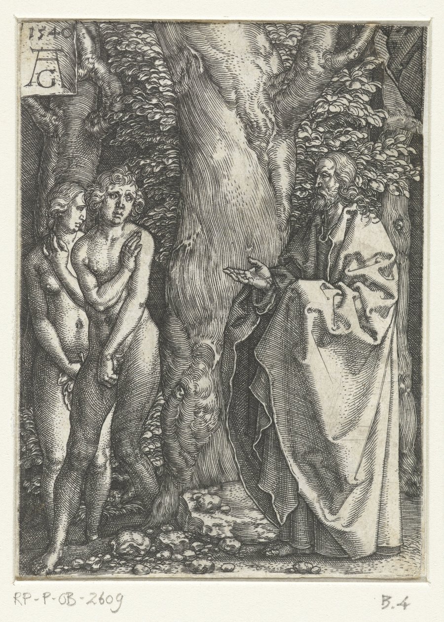 Adam et Ève honteux - Heinrich Aldegrever
