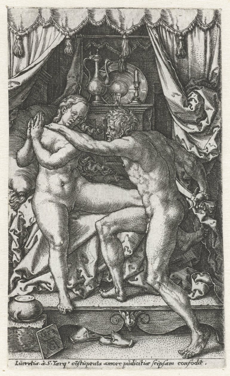 Lucrèce et Sextus Tarquinius - Heinrich Aldegrever